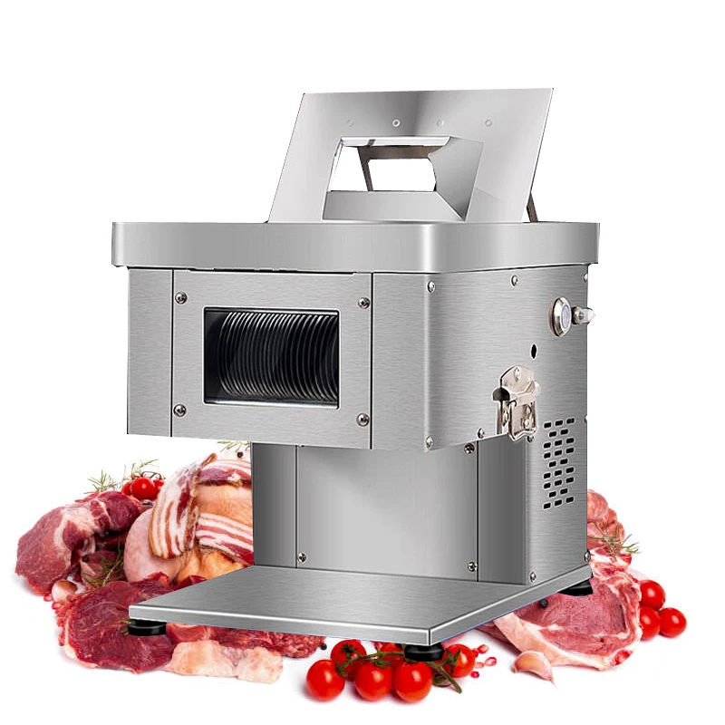 

Stainless Steel Meat Cutter Kitchen Processing Equipment Meat Slicer Cuber Dicers Meat Cutting Machine 1100W