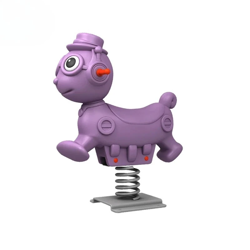 Cute animal rocking horse toy children's spring riding plastic rider adult rocking horse
