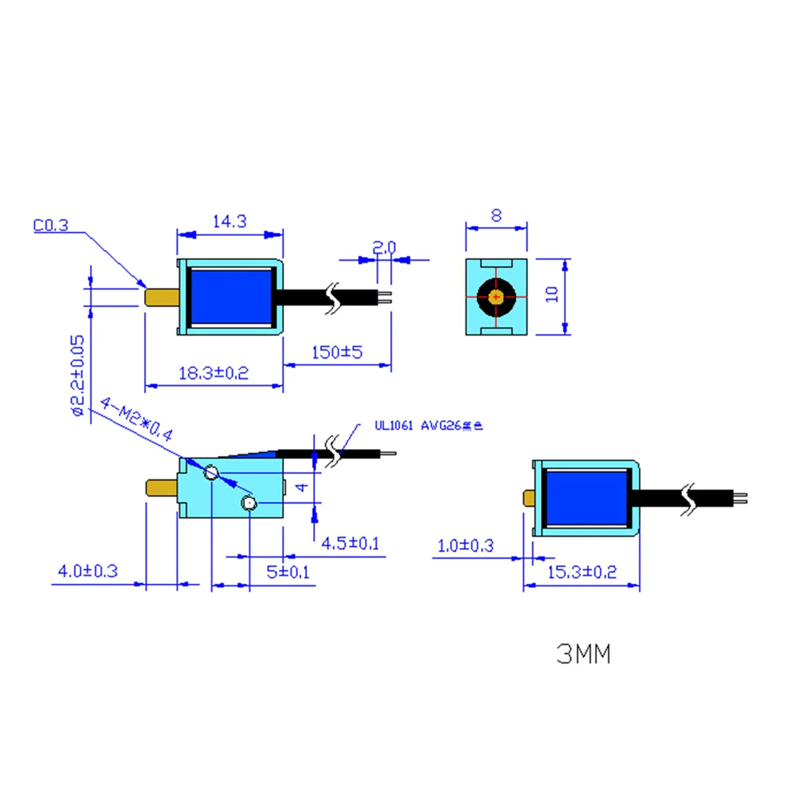 Electromagnetic Lock DC 5V 12V Push Pull Type SM0415-3 Electromagnet Frame Spring Solenoid Magnet For Sharing Power Bank