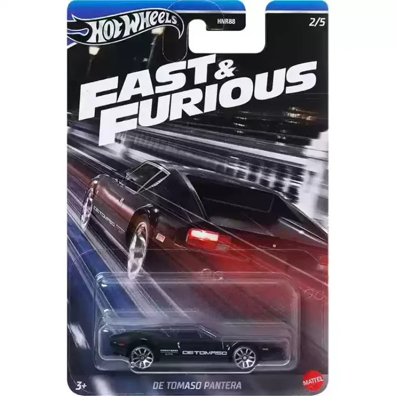 Mattel Hot Wheels Car Fast & Furious De Tomaso Pantera Diecast 1/64 Toys for Boys Vehicles Models Birthday Gift