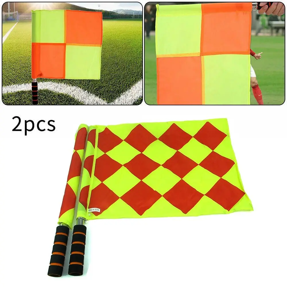 

2Pcs Sporting Goods Hockey Waterproof Referee Supplies Football Training Flags Referee Flags Signal Flag