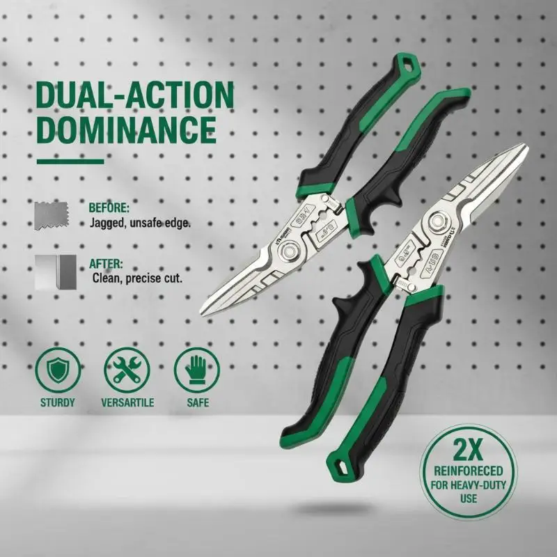 【AB1】Curved Aviation Tin Snips Multipurpose High Hardness Sharp Metal Cutting Shears for Craft Making Sheet Metal Trimming{H}