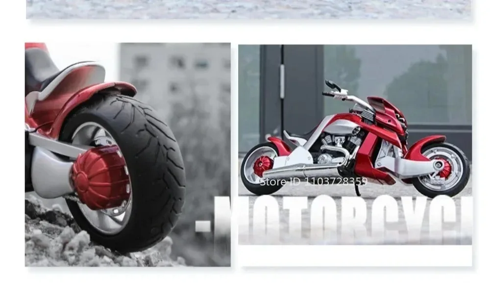 Maßstab 1:12 R3 V-REX Motorrad Modell Spielzeugauto Metallgehäuse Gummireifen Verknüpfung Lenkmotor Modelle Kinder Hobby Spielzeug – Detail 19