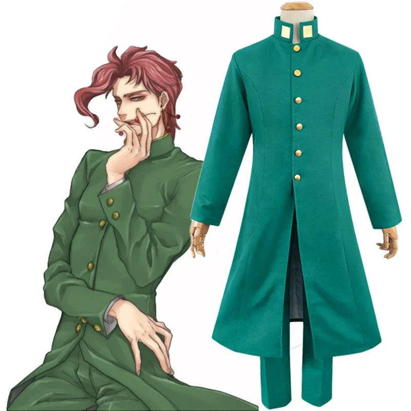 

Anime JoJo's Bizarre Adventure Cosplay Noriaki Kakyoin Costumes Green Trench Pants Full Set Halloween Party Uniform 2025