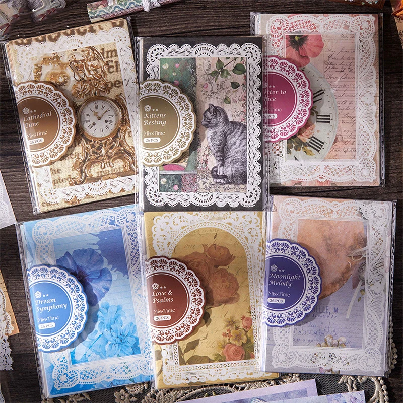 Lace Fairy Tale Collection Series Vintage Flower Border Landscaping Material Paper Creative DIY Junk Journal Collage Stationery