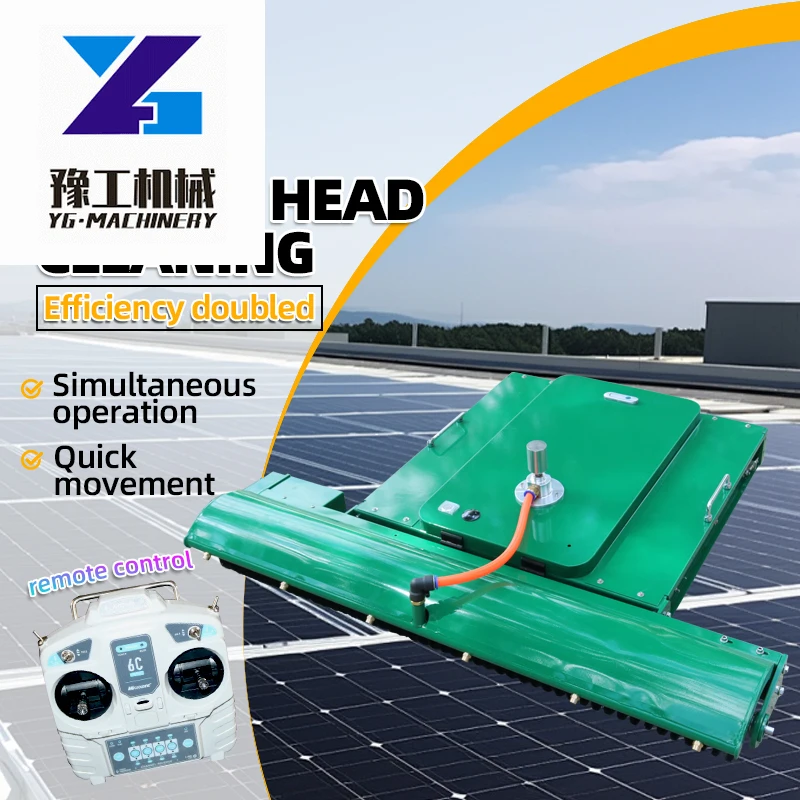 Upgrade Configuration Solar Panel Cleaning Machine Remote Control Crawler Photovoltaic Cleaning Robot For Farmland Photovoltaic