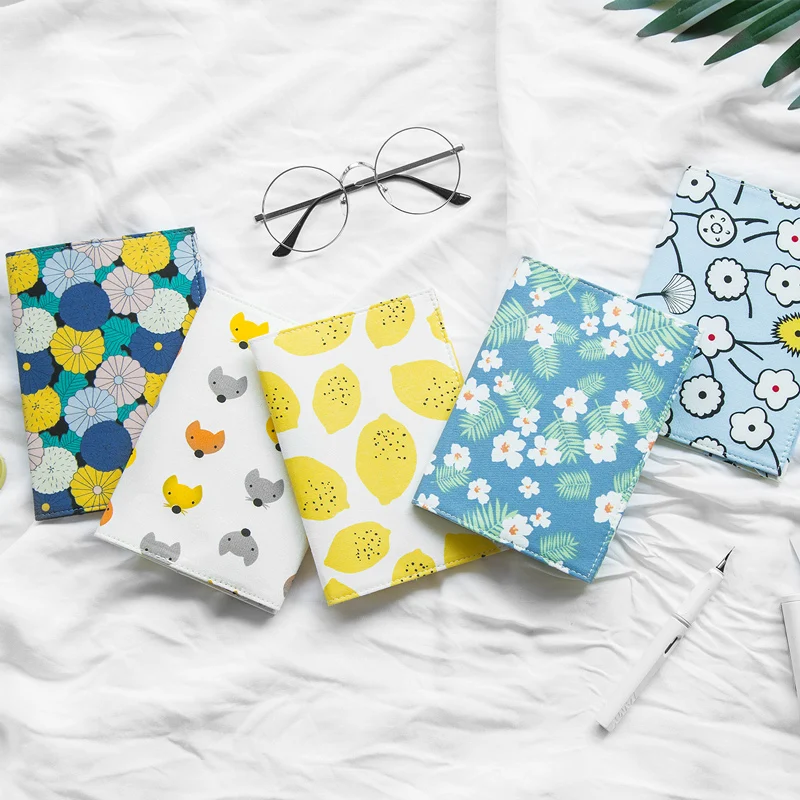 Kinbor модная милая обложка для книги A6, базовая обложка для ручного счета, защитная обложка с мультяшным принтом, внутренняя крышка механическая клавиатура