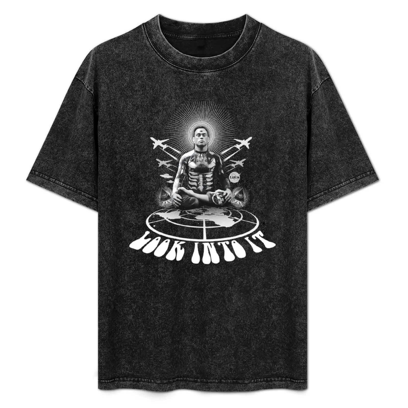 Eddie Bravo - LOOK INTO IT (3rd EYE WIDE OPEN Edition) Camiseta de trabajo de manga corta de algodón