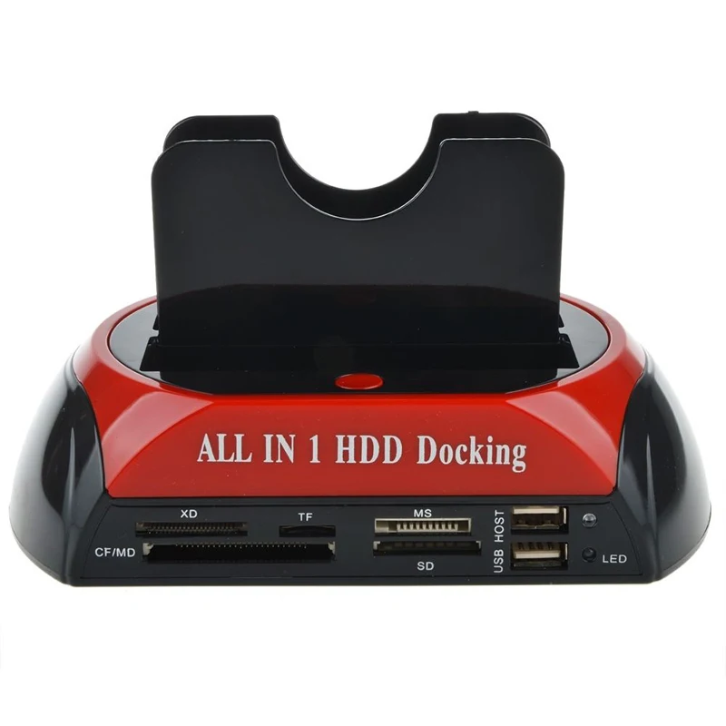 All in One HDD Docking Station with Multi Card Reader Slot for HDD Enclosure 2.5/3.5 inch SATA/IDE Hard Drive Docking Station