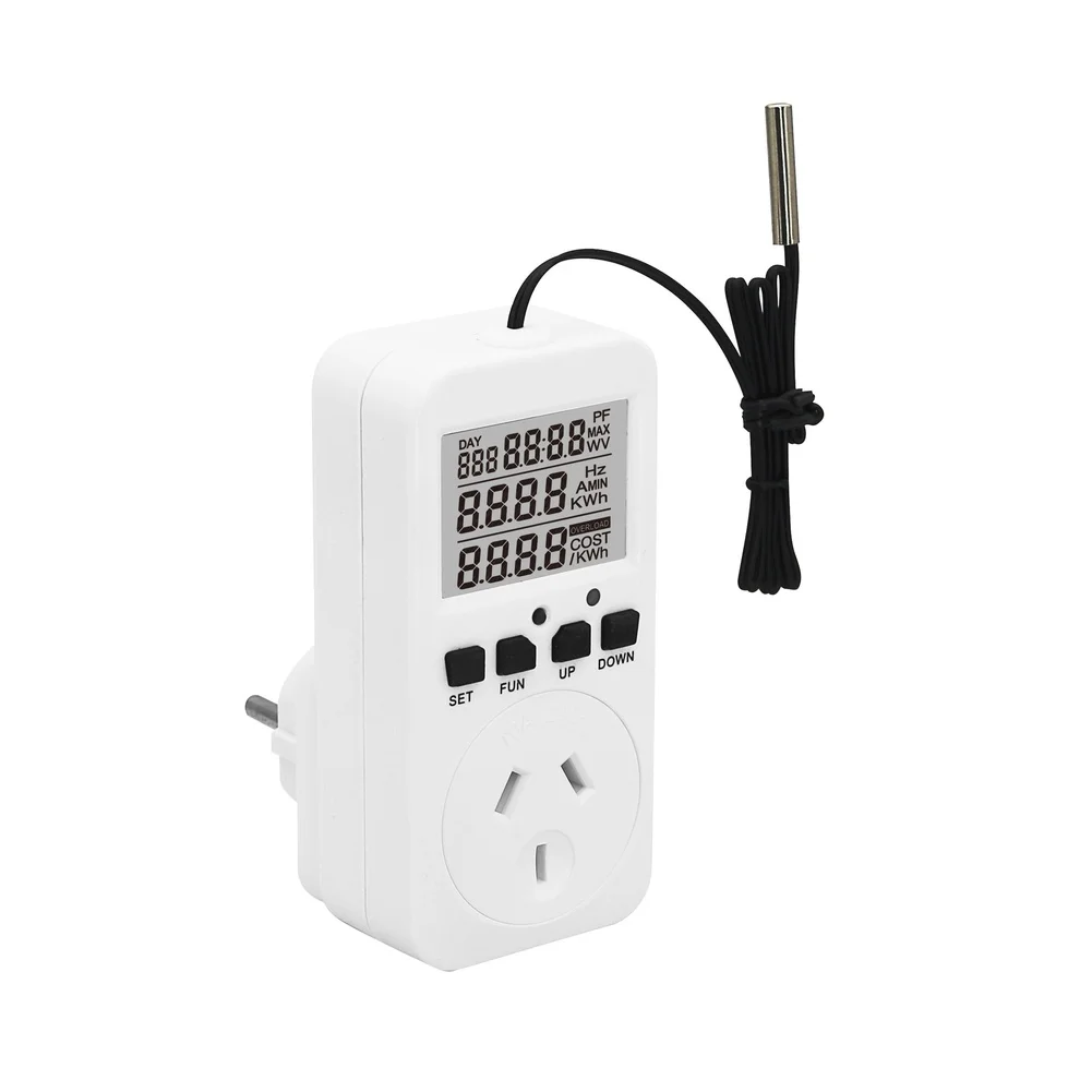 Digital Temperature Control Outlet -40C To 120C PC Material 10A For Aquarium Fridge Greenhouse Reptile Habitat Heating Cooling T