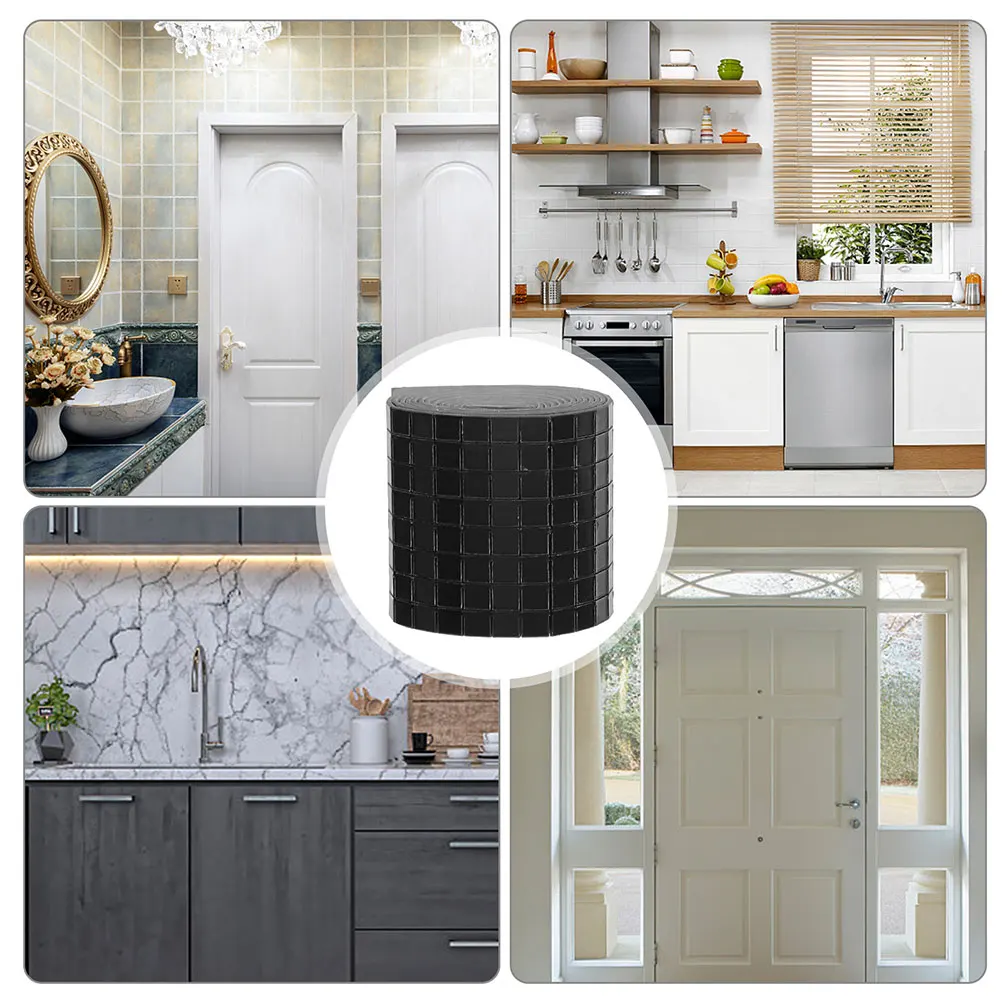 

8pcs Mosaic Wall Stickers Clear Adhesive Square Tiles For Diy Crafts Decor Mirror Marble Peel Stick Acrylic Gems Home Garden
