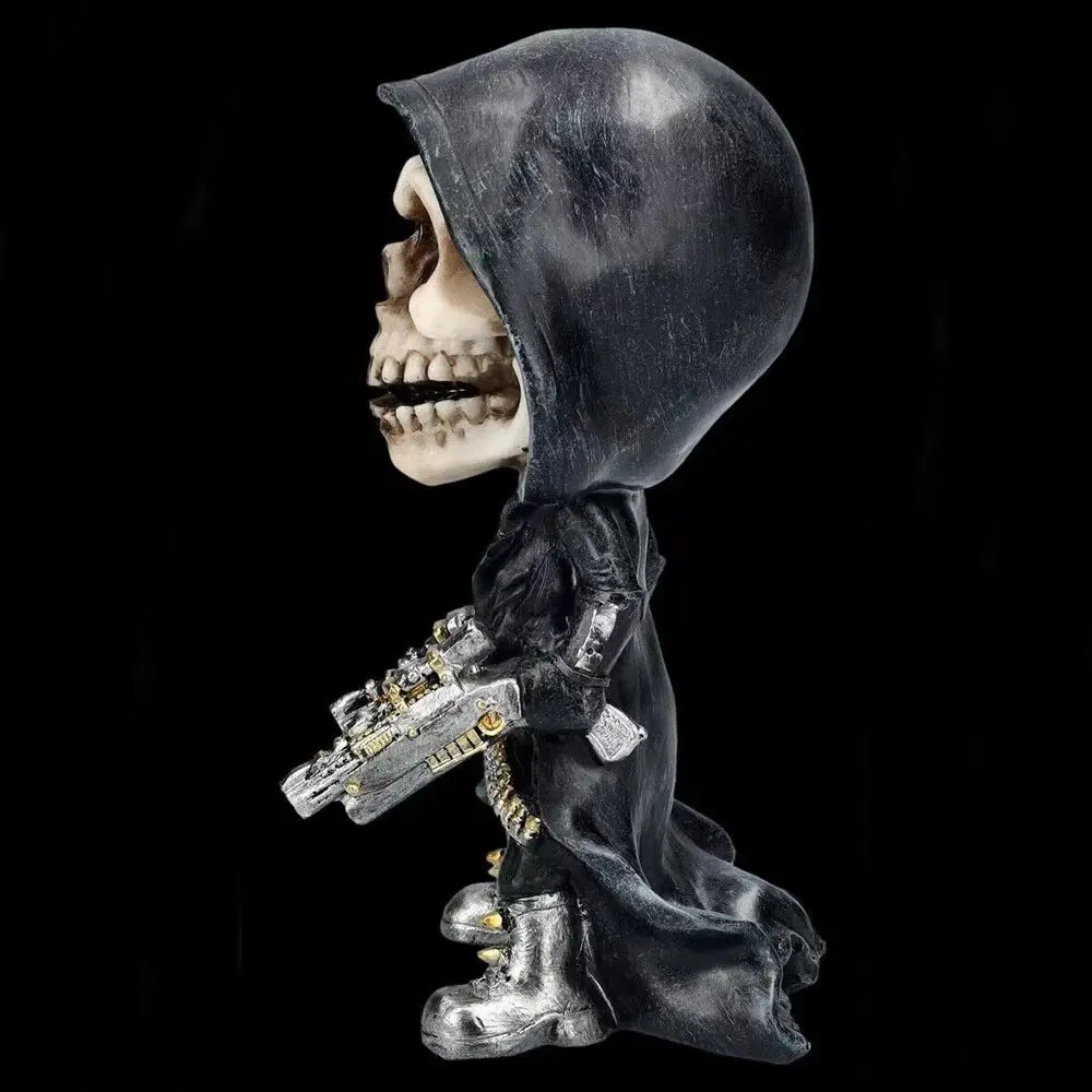 Halloween Skull Decoration Mechanical Reaper Skeleton Statue Ornament Horror Crafts Creative Gifts view 4
