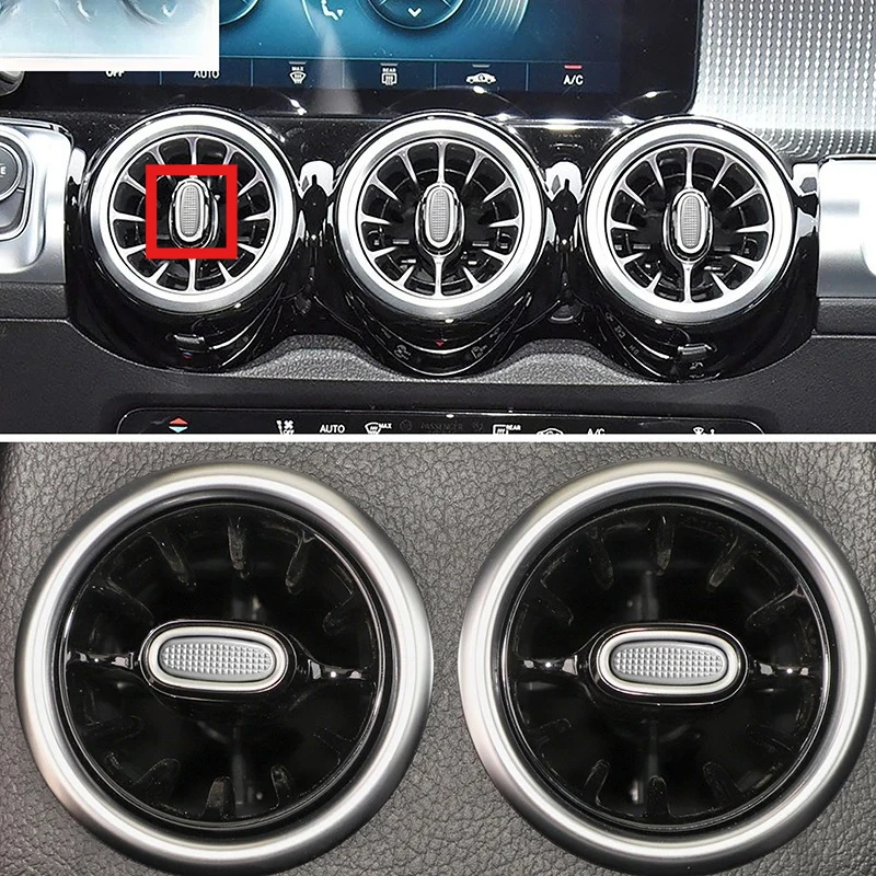 7Pcs Aluminum Air Conditioner Vent Knob Decoration Cover Trim For Mercedes Benz W177 W247 C118 X247 H247 CLA GLA GLB A B Class