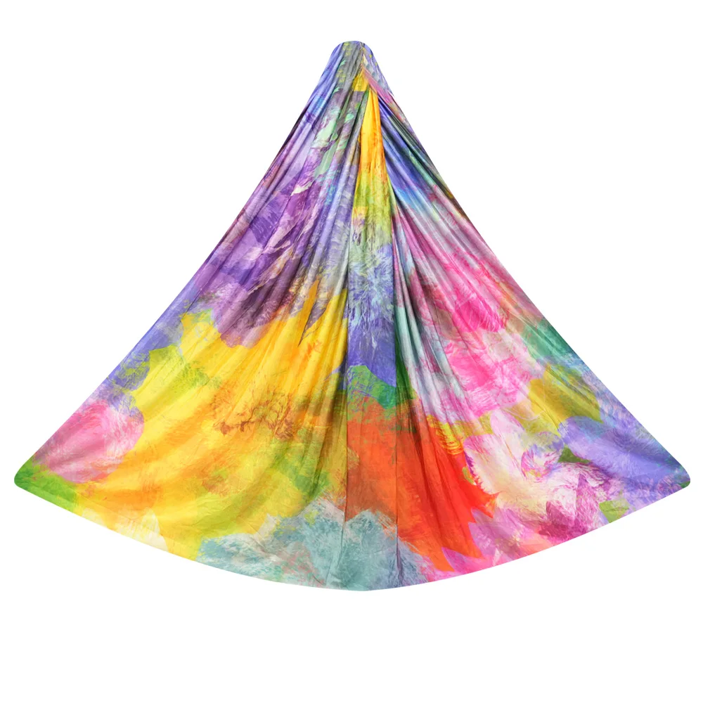 5M Ombre Pink Polyester Aerial Yoga Net Circus Style Aerial Dance Training Equipment Home Gym Fitness New Arrival
