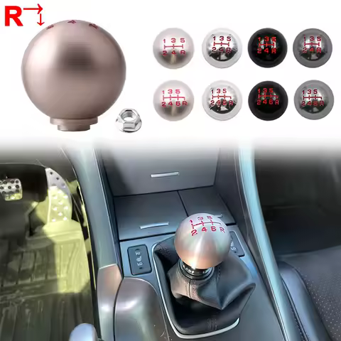 Aluminum 5/6 Speed JDM Ball Shape Shift Gear Knob M10*1.5 For Honda Fit Civic City FD2 FN2 EP3 TYPE R DC2 DC5 AP1 AP2 S2000 F20C
