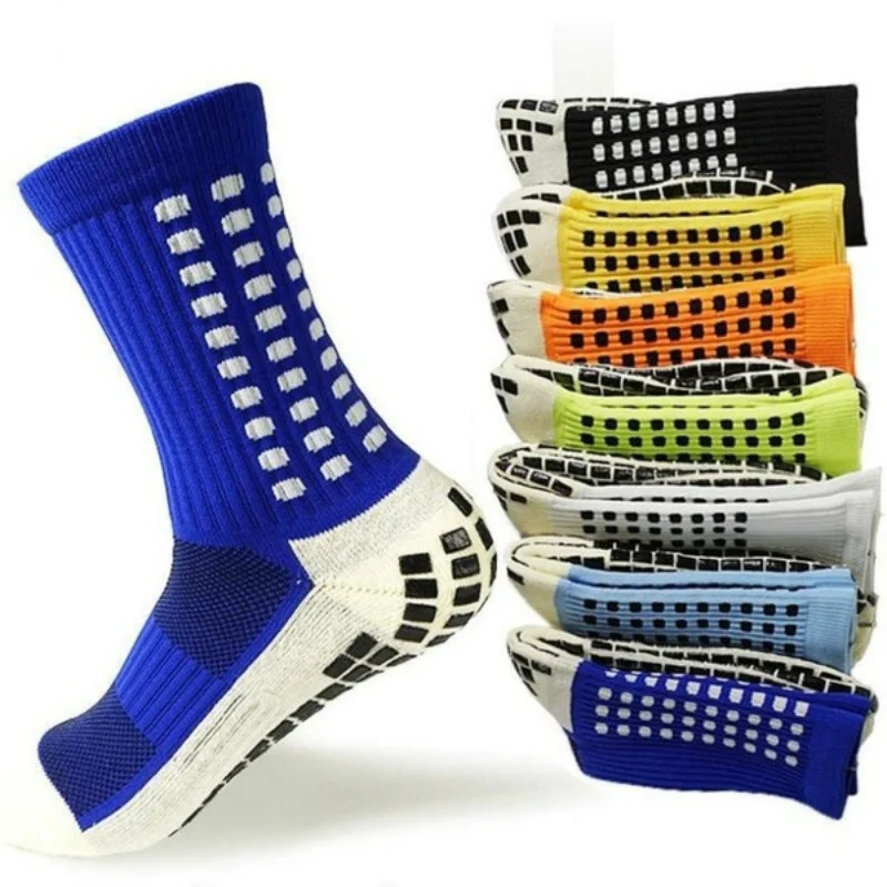 Chaussettes de football en caoutchouc plantaire pour hommes, chaussettes de sport en plein air, anti-ald, nouveau, 2023