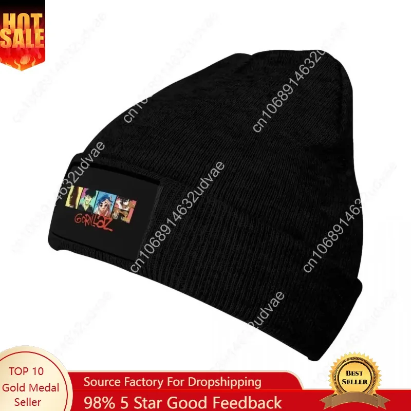 

Gorillaz Rock Knit Hat Beanies Winter Hat Warm Hip Hop Music Cap Men Women