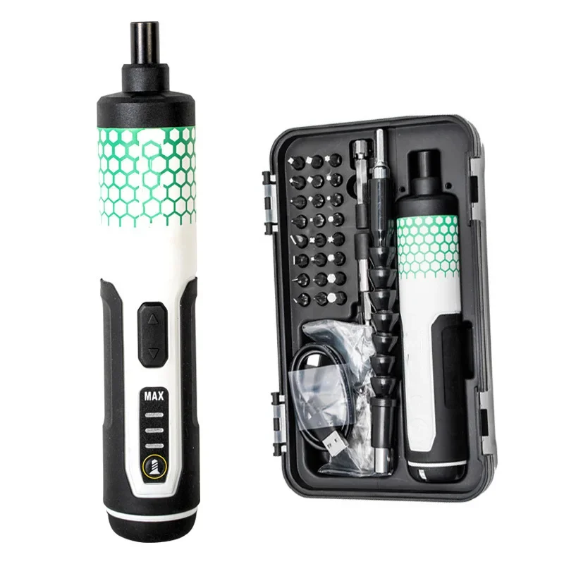 for Type C 3.6V Electric Cordless Screwdriver with Li-ion Rechargeable Bit Set Small Multi-Usage Torque Adjustment Battery