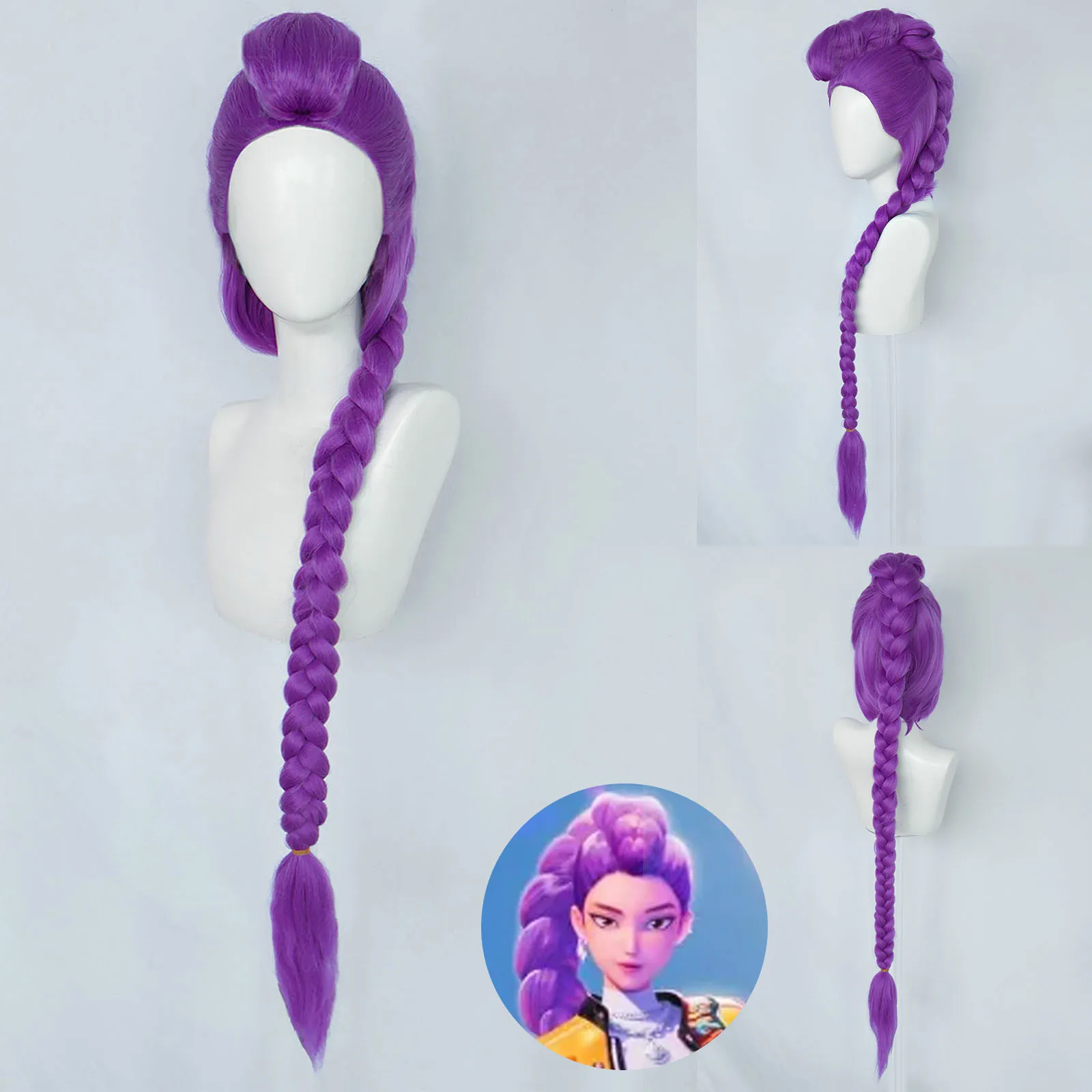 

Kpop Huntrix Rumi Wig Halloween Party Demon Hunters Cosplay Accessory Saja Boy Zoey Mira Wig