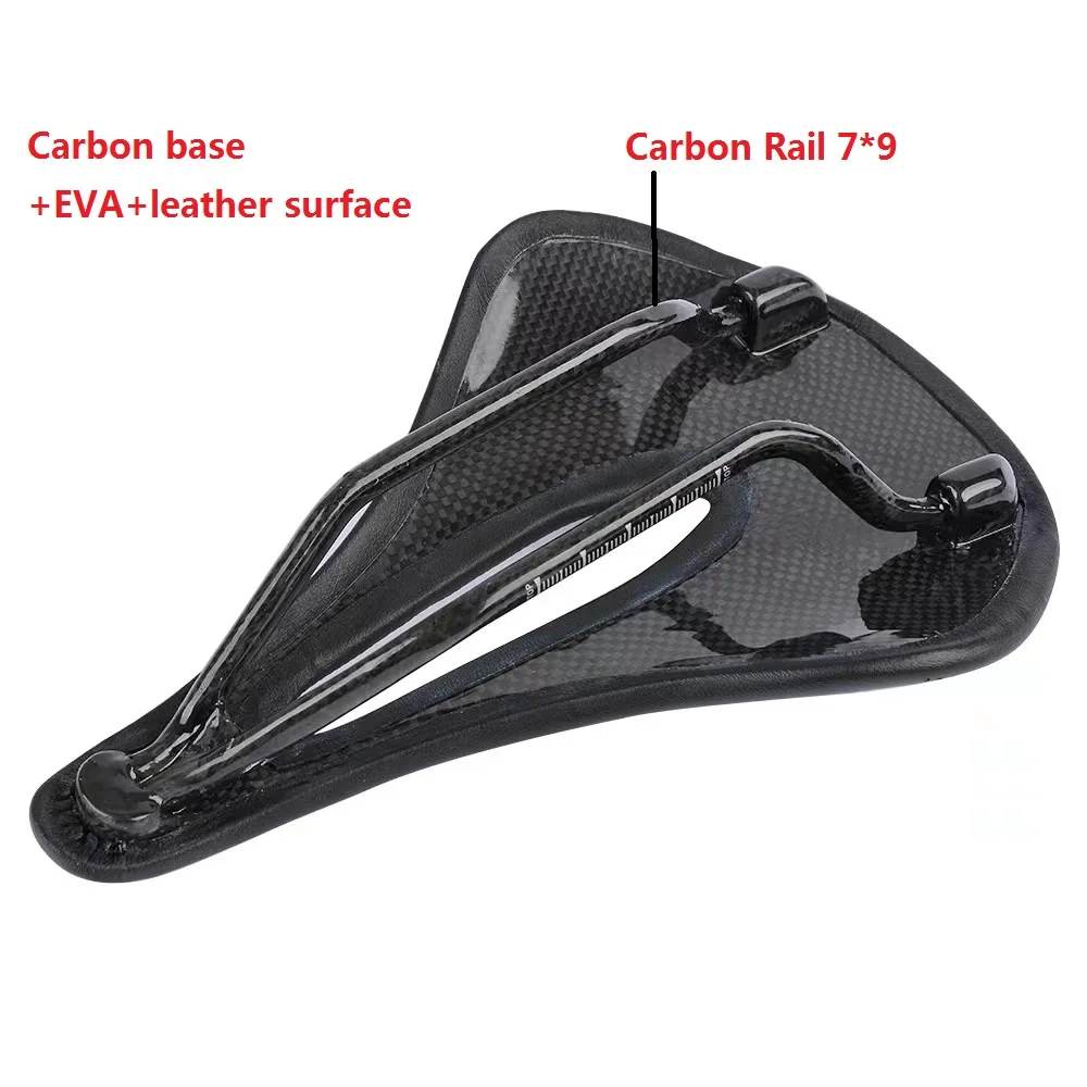 Carbon Fiber Saddle Road Mtb Mountain Bike Bicycle Saddle For Cycling Saddle Trail Comfort Races Seat Red White 113g