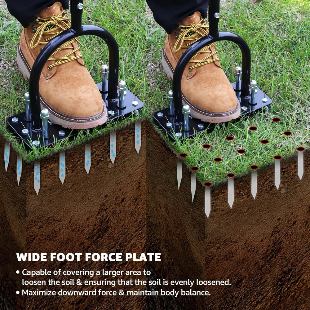 2026年式芝生エアレーター、自動汚れ・落ち葉除去設計、頑丈 - Lawn Aerator Shoes Spikes Heavy Duty のレビューと価格