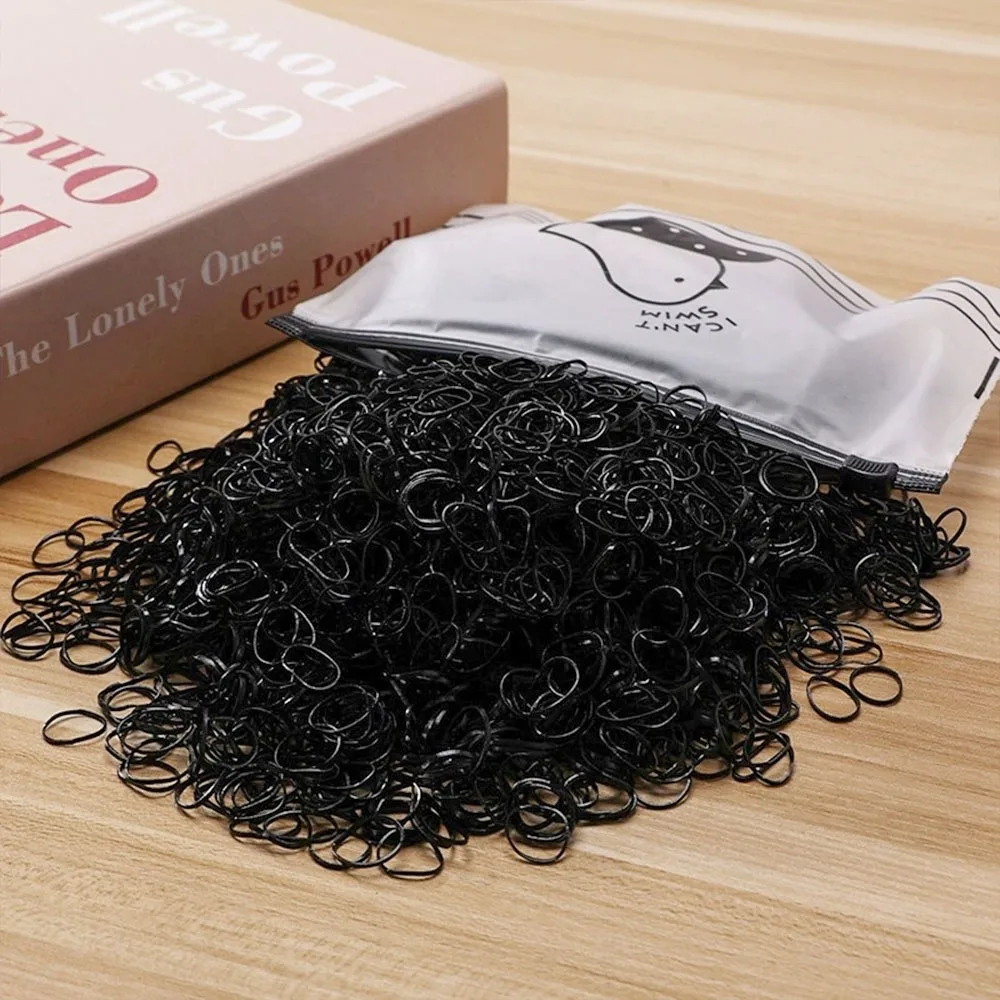 1000Pcs/Pack Small Size​​ Disposable Rubber Bands​​ ​​Rubber Material​​ ​​Vibrant Colors​​ ​​Ponytail Holders​​ Bulk Pack​​