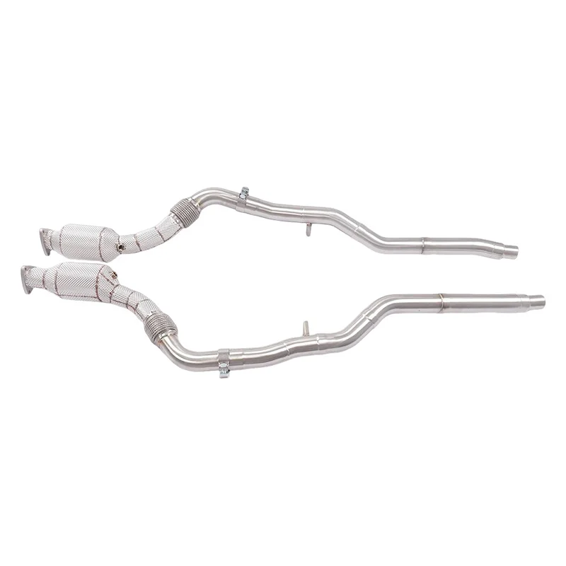 High-Performance for Audi A6 C6 3.0T Stainless Steel Exhaust Muffler Polished Front Pipe System with Customized