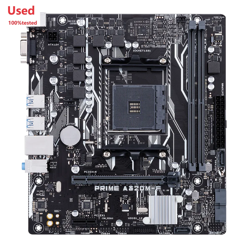 PRIME A320M-F Motherboard AM4 AMD A320 Chipsatz DDR4 32GB Micro ATX Gebraucht