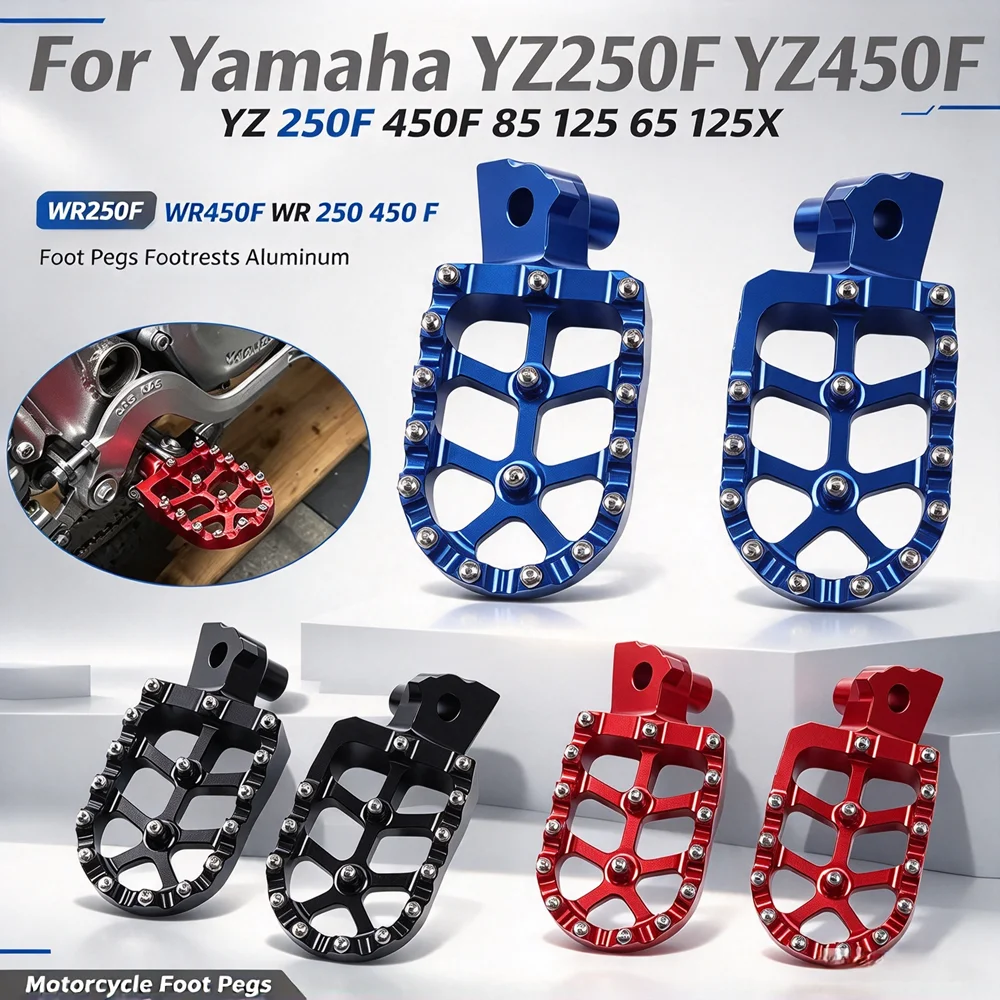 For Yamaha YZ250F YZ450F YZ 250F 450F 85 125 65 125X WR250F WR450F WR 250 450 F Foot Pegs footbegs YZ250 Footrests Aluminum