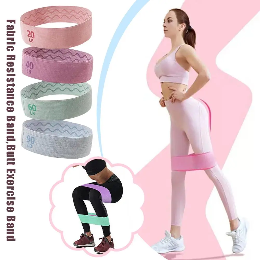 Fabric Resistance Elastic Booty Bands Squat Buttocks Band Workout Non-slip Thick Band Yoga Trainer Sport Stretch Resistance U9F6