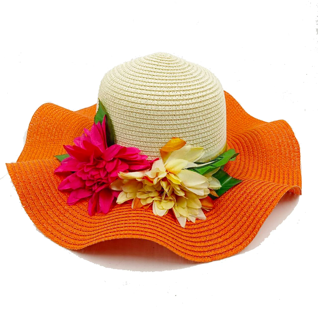 Low price deal 0.99 US dollars oblique summer straw hat sun hat outdoor beach women's outdoor sun protection hat  여름모자