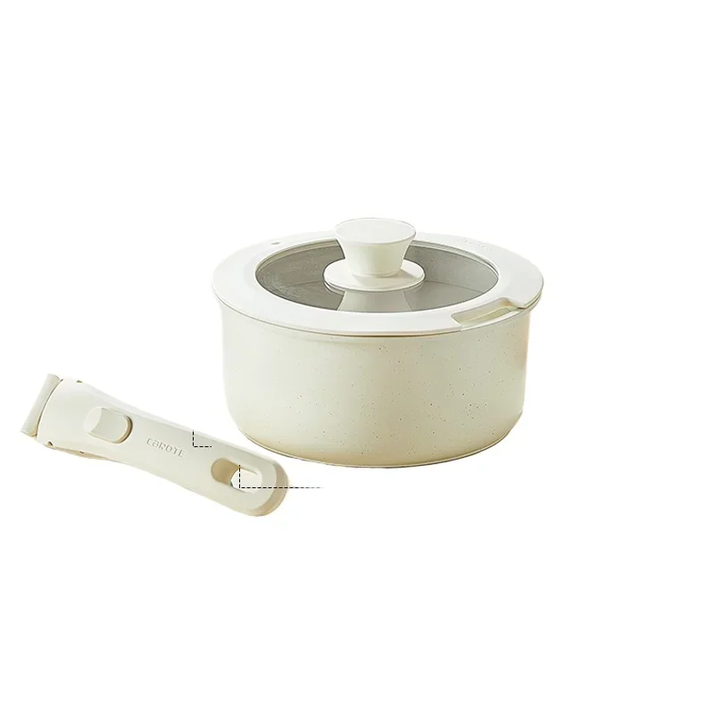 

Removable handle complementary food pot, decocting instant noodles, small milk pot, one person's food,non-stick pot steamed soup