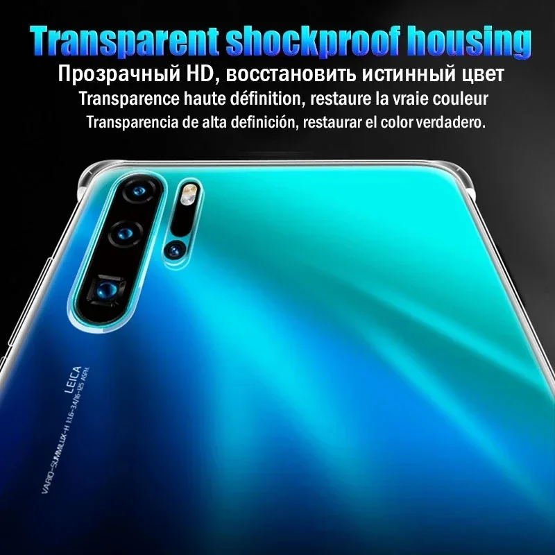 Shockproof Transparent Case For Huawei P30 P40 P20 P50 Pro Lite Honor 50 60 Pro Mate 10 20 30 Lite P Smart 2019 Phone Case Cover