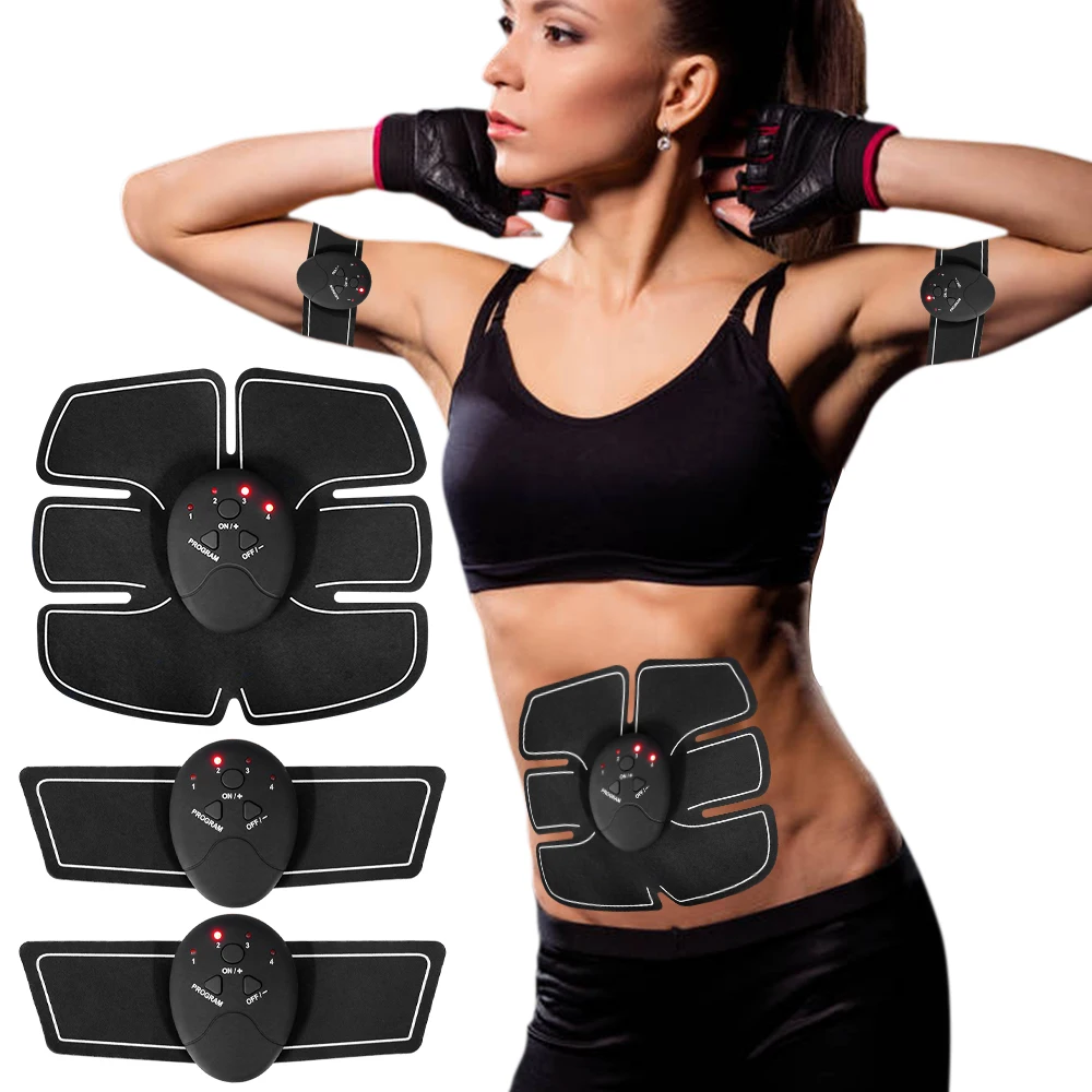 Massageador muscular abdominal ems, estimulação para músculo do quadril, treinador de músculo abdominal para glúteos, braço, perda de peso, massageador de elevação