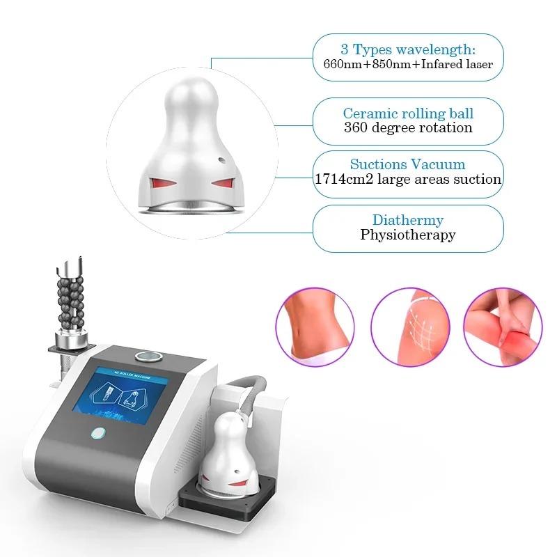 Portable 5D Vacuum Roller Slimming Machine For Lymphatic Drainage Professional 360 Degree Rolling Cellulite Massager