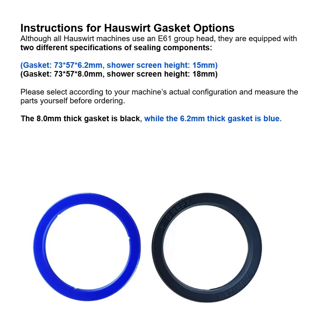 Coffee Machine Silicone Gasket Compatible with the brew group head of Hauswirt C6 / C7 / C9 semi-automatic E61 espresso machines