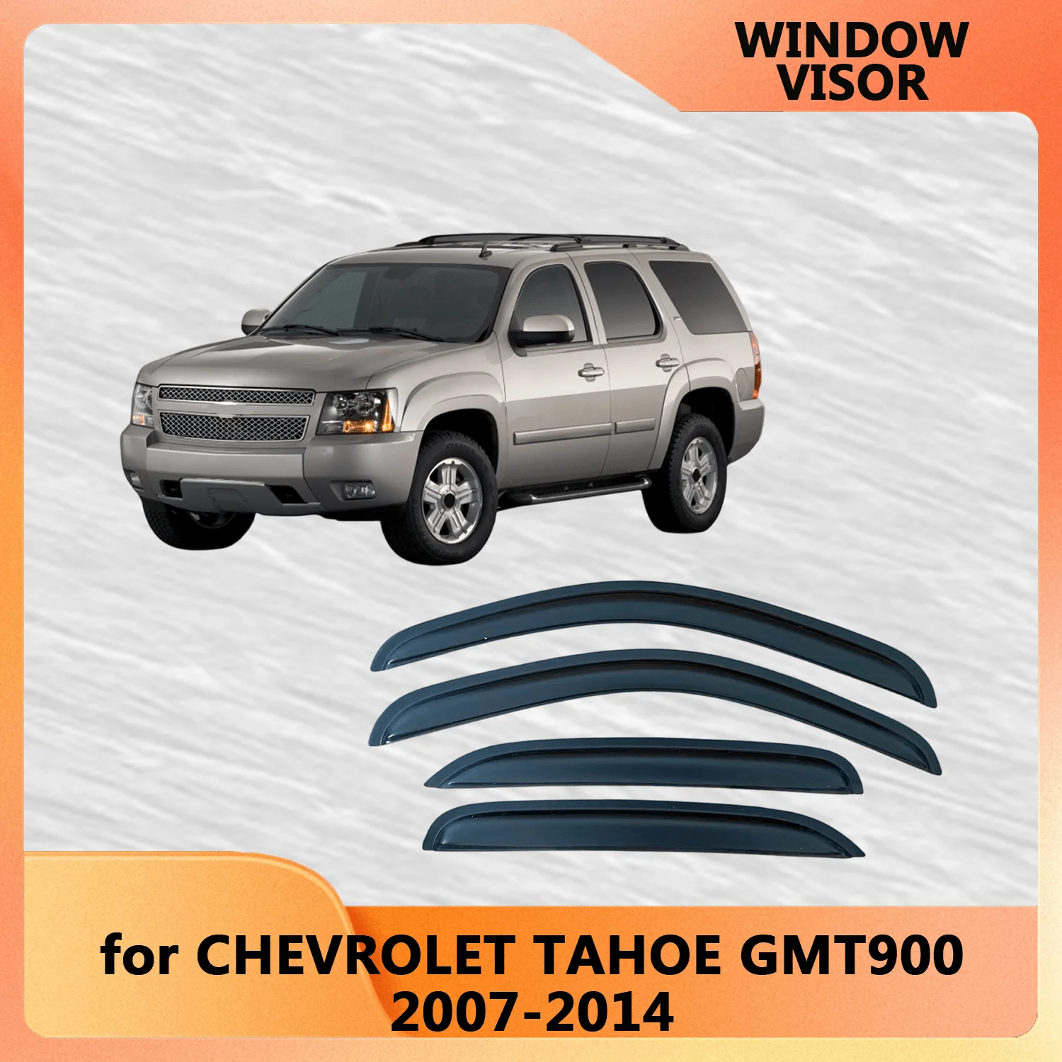 

Window Visor for CHEVROLET TAHOE GMT900 2007 2008 2009 2010 2011 2012 2013 2014 Weathershied Door Visor Wind Sun Rain Guards