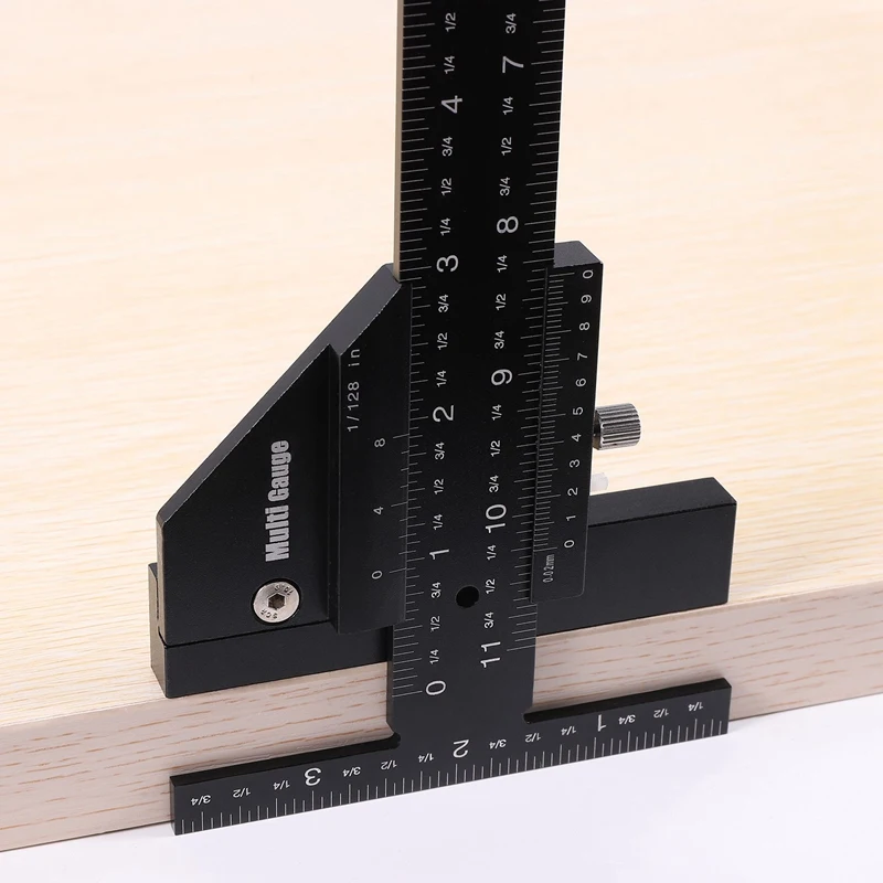 Multi Gauge Woodworking Multifunctional Ruler,Angle Ruler Woodworking Tools-N37R