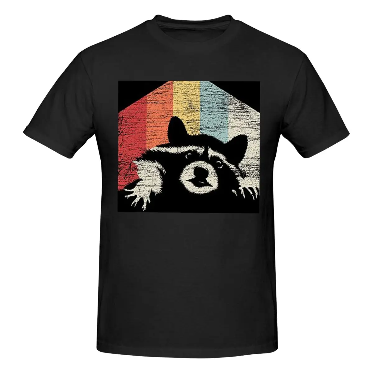 

Racoon Men T-Shirt Fashion Oversized T Shirts Men's Crew Neck Cotton Tees Short Summer Male