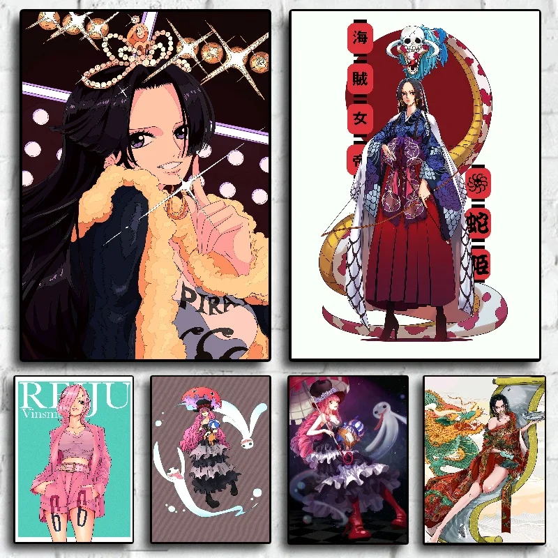 One Piece Sexy and Beautiful Nico·Robin Nami Boa Hancock Perona Wall Decoration PosterLiving Room Decoration Canvas Painting