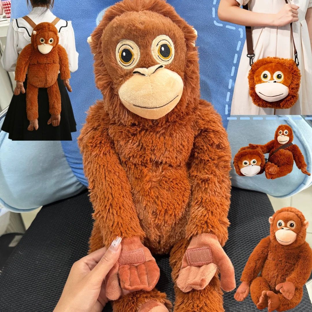 Realistische Orang-Utan-Puppe, Superweiche Plüschtiere, Anime-Cartoon-Deko, Geburtstagsgeschenke für Jungen und Mädchen, Kuschelkissen