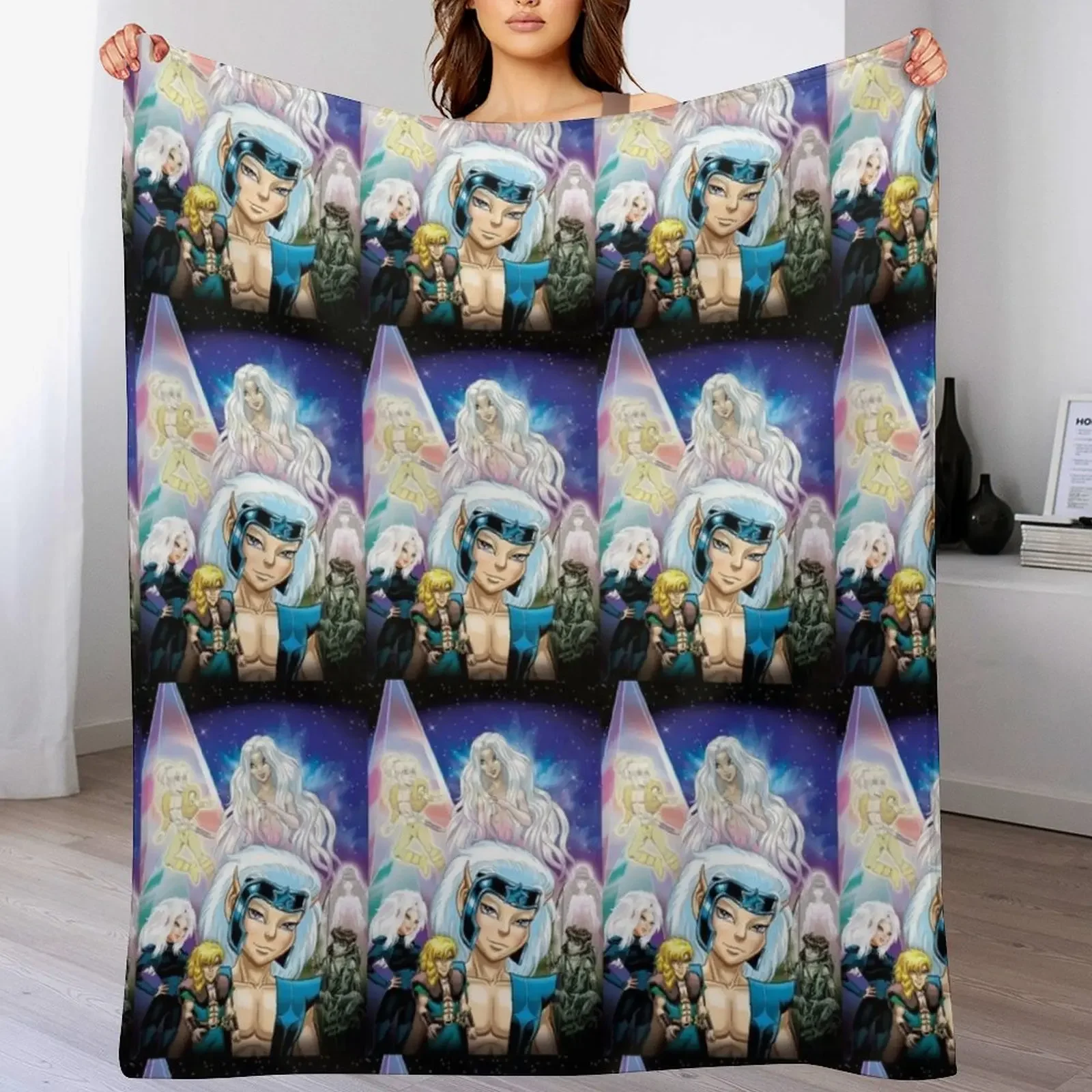 

ElfQuest: Stargazer's Hunt (Linens and Textiles) Throw Blanket Designers Heavy blankets and throws Luxury Brand Blankets
