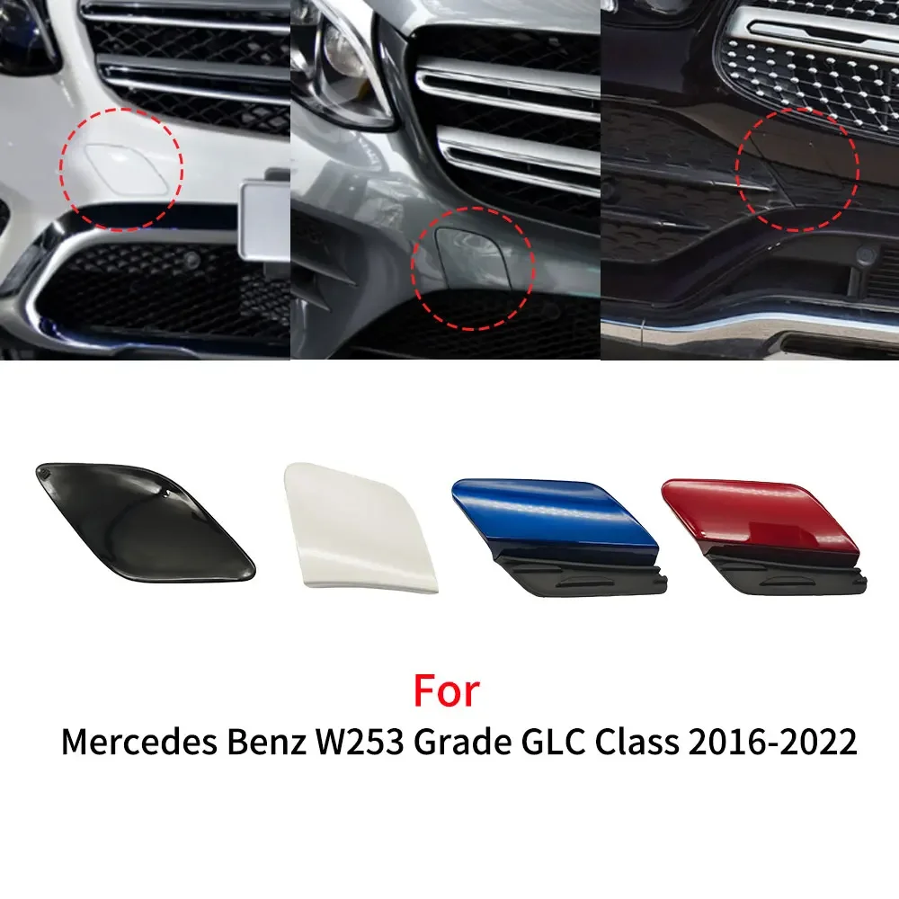 

For Mercedes GLC Claass Black Car Front Bumper Tow Hook Cover Cap Towing Eye Accessories For Benz W253 2020-2022 GLC260 GLC300