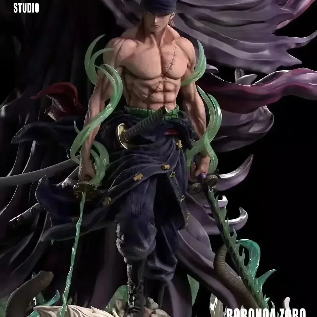 Figura de Zoro de pie de una pieza de 30cm, figura de Anime Death Roronoa, modelo de colección, adorno de habitación, muñecas, juguetes de cumpleaños para niños, regalos