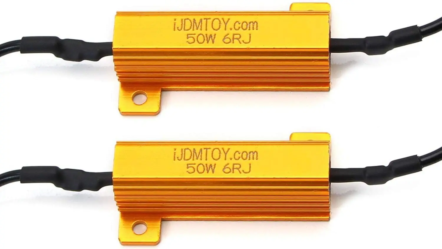 

50W 6-Ohm Load Resistors Compatible With 1156 1157 3156 3157 7440 7443 LED Turn Signal Light Bulbs Fix Hyper Rapid Flash Problem
