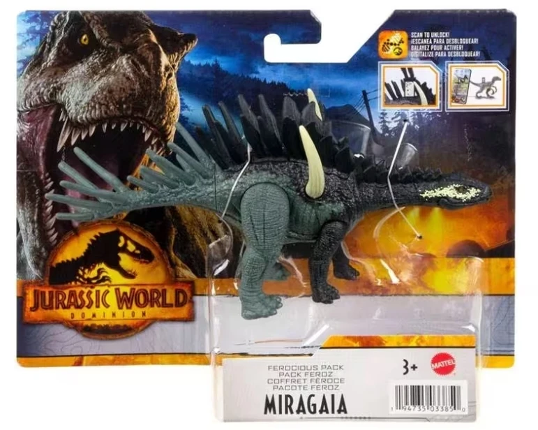 Mattel Jurassic World Dominion Ferocious Pack Series Dinosaur Model Velociraptor Blue Dimetrodon Collectible Action Figure