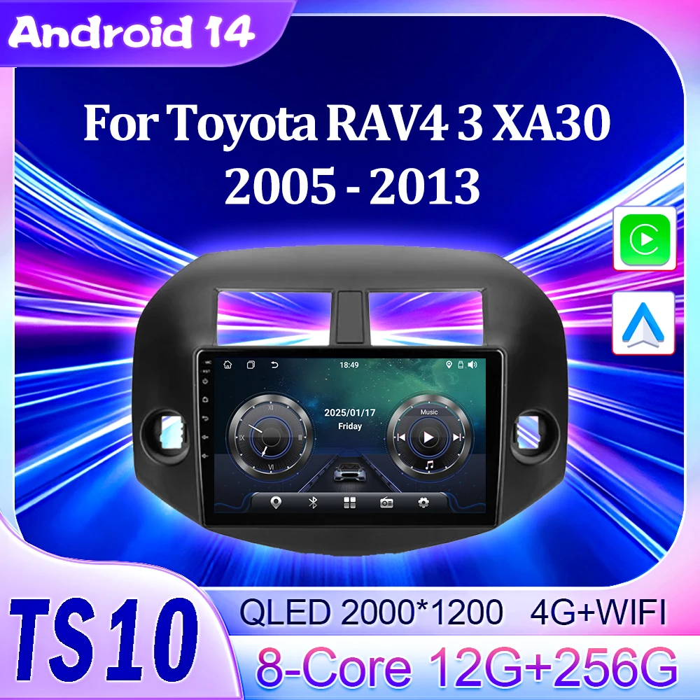 

2Din Android Car Radio Multimedia Player For Toyota RAV4 3 XA30 2005 - 2013 Autoradio CarPlay Navigation GPS Wifi Touch Screen
