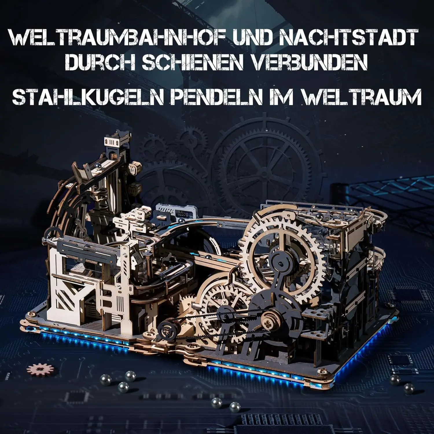 

Marble Run Link Pack For Marble Night City LGA01 & Marble Spaceport LGC01, 3D Wooden Puzzles Adults Model Kits To Build Gifts