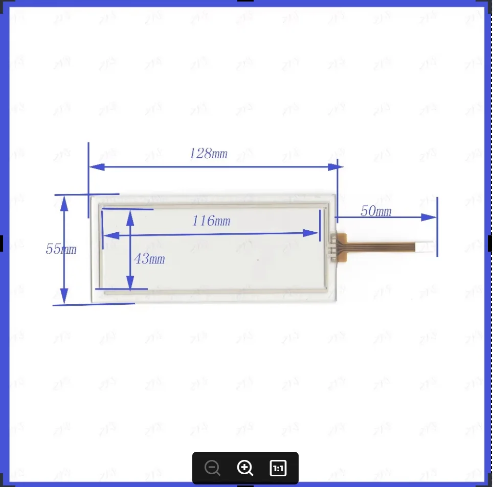 

ZhiYuSun KDT-4449 128*55mm 128mm*55mm 4Wire Resistive TouchScreen Panel Digitizer this is compatible KDT4449