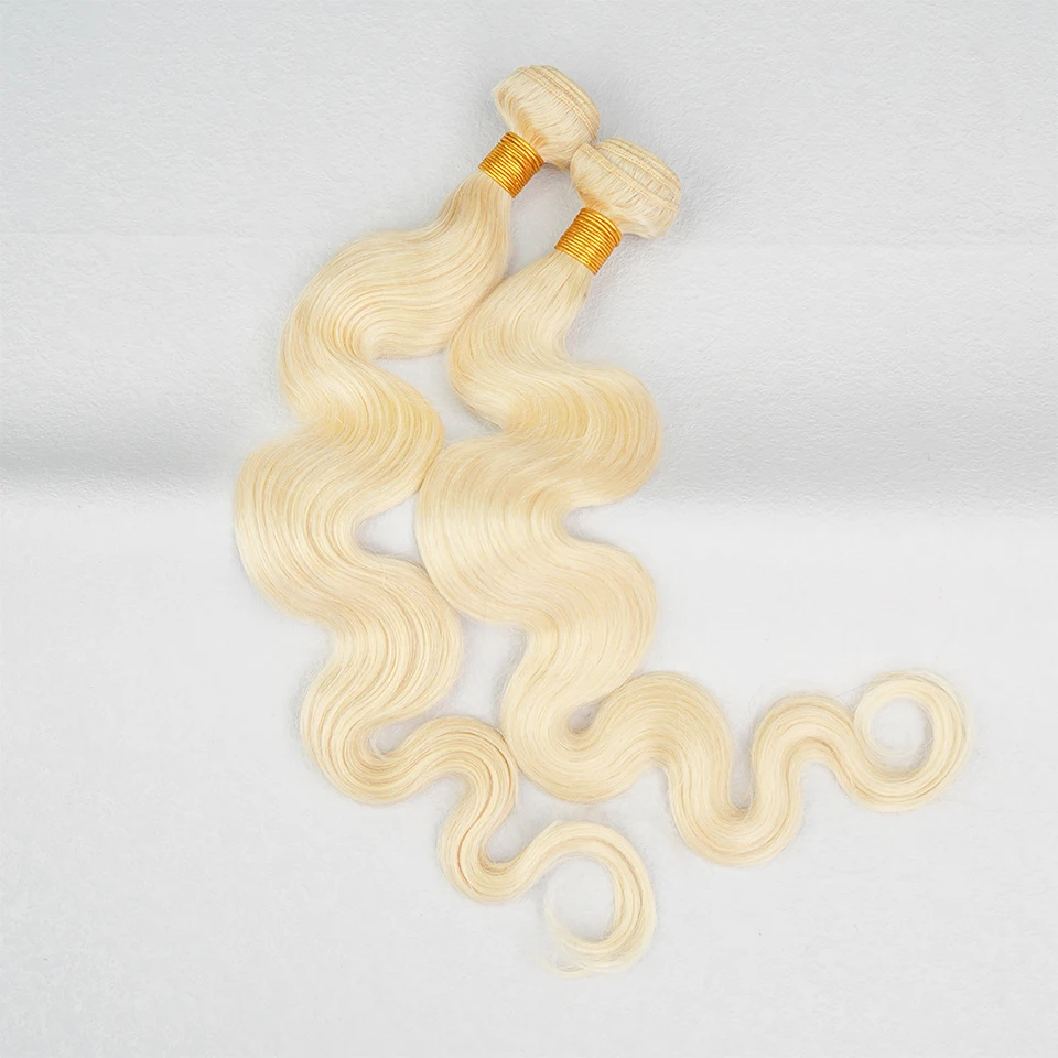 100% Menselijk Haar Bundels 613 # Blonde Body Wave Raw Hair Bundels Human Hair Extensions Braziliaanse Hair Weave Bundels Groothandel Nieuw